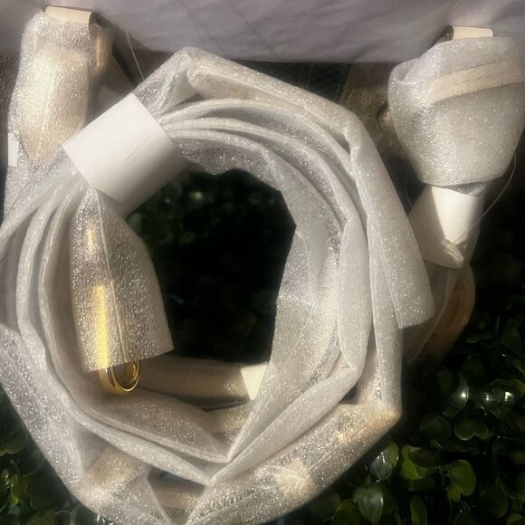 Michael Kors Sheila Medium Satchel Pale Gold Top Handle Bag - Picture 12 of 13